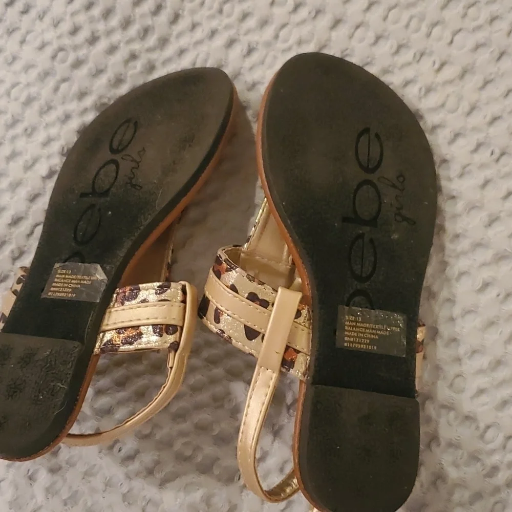 CHEETAH Bebe Girls Size 13 Sandals (#3)